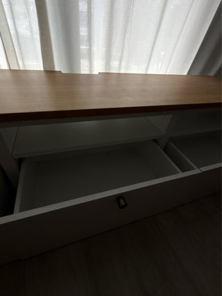 Mueble TV Bestå Blanco y Madera 180x42x39