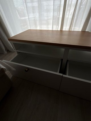 Mueble TV Bestå Blanco y Madera 180x42x39