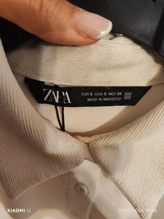 Blazer camicia Zara Beige Taglia Unica