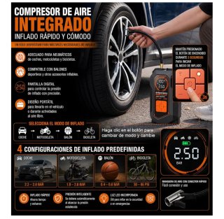 Arrancador Coche con Compresor Aire 150PSI