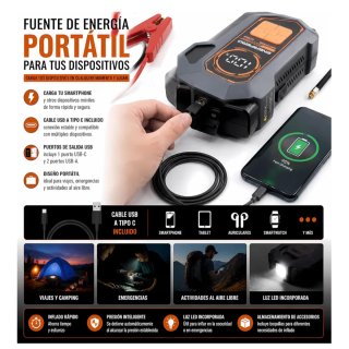 Arrancador Coche con Compresor Aire 150PSI