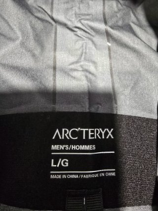 Cortavientos Arc'teryx Gore-Tex Negro