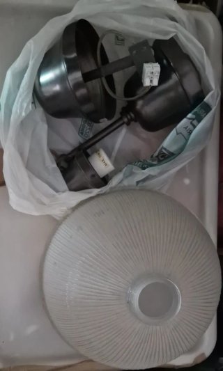 Lámpara de techo metal y cristal