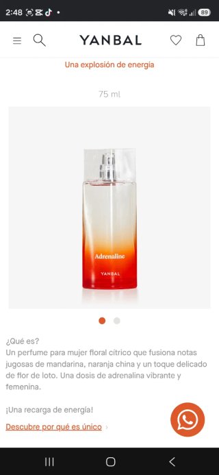 Perfume Adrenaline Yanbal 75ml