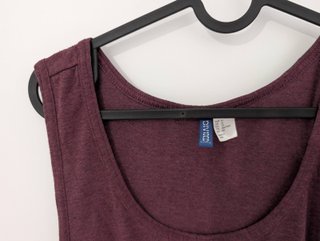Camiseta tirantes Divided H&M XL burdeos jaspeado