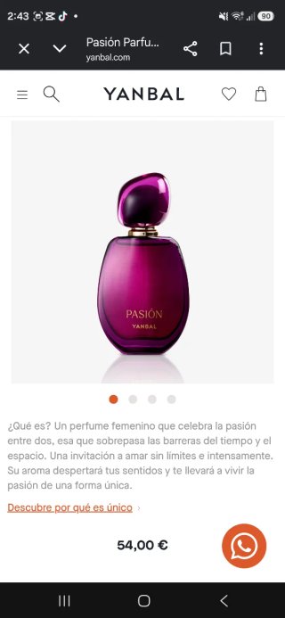 Perfume Pasión Yanbal para Mujer
