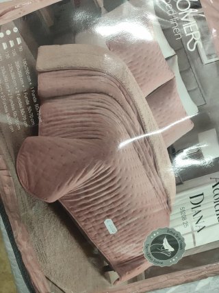 Manta/Colcha Beige/Rosa Nueva