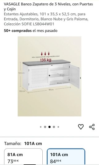 Mueble zapatero con cojin