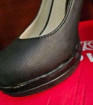 Zapatos de tacón negros con plataforma