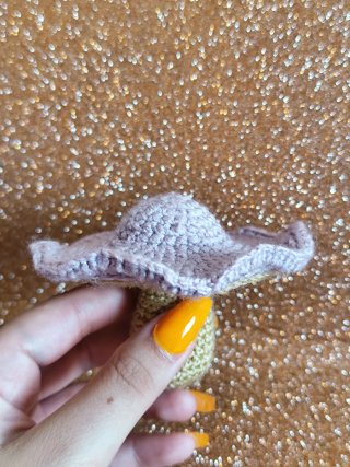 Duo di funghi decorativi all'uncinetto