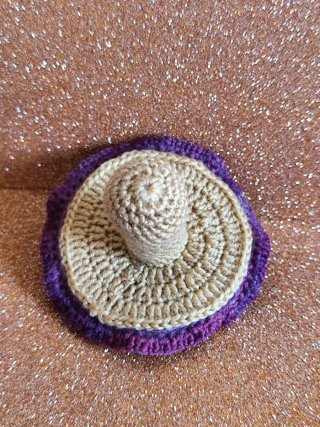 Duo di funghi decorativi all'uncinetto