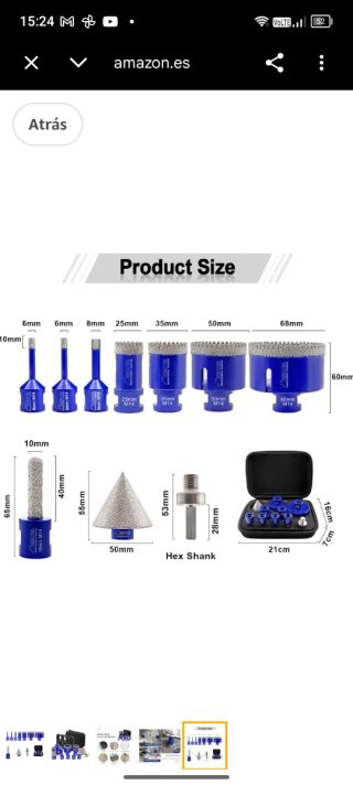 Kit Brocas Diamante M14 SHDIATOOL