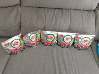 5 Sacchetti di Capsule Lavastoviglie Fairy