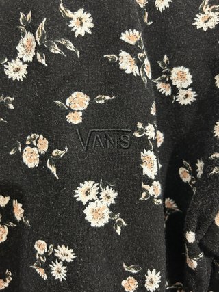 Sudadera Vans flores negras