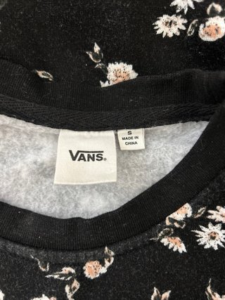 Sudadera Vans flores negras