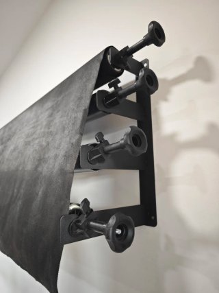 Soporte de pared para 4 fondos fotográficos