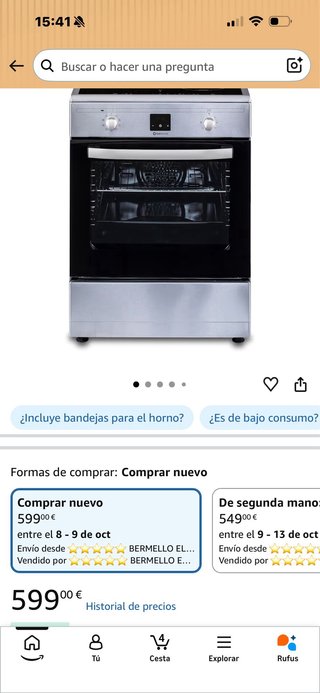 Cocina con horno de inducción