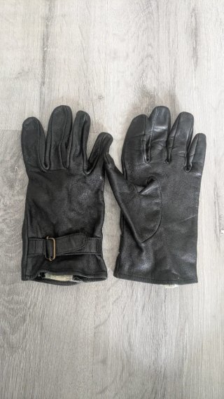 Guantes de piel de vacuno negros