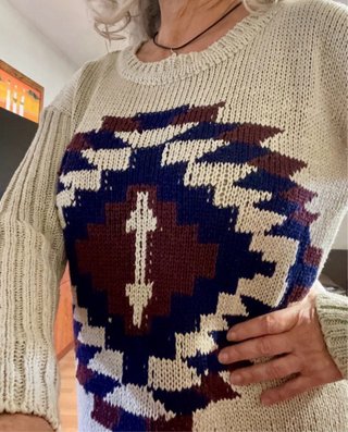 Jersey de punto con estampado geométrico