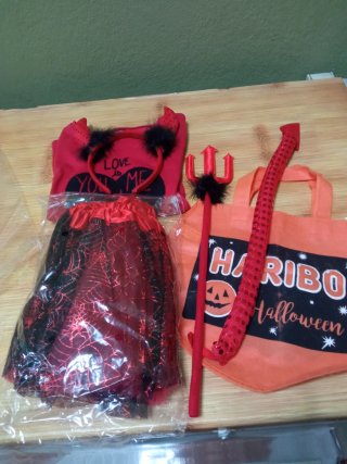 Disfraz Halloween Niña Corazón y Diablo