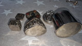 Lote 3 Joyeros Antiguos Vintage Plata