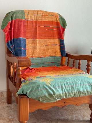 Sofá 2 plazas y 2 sillones madera pino