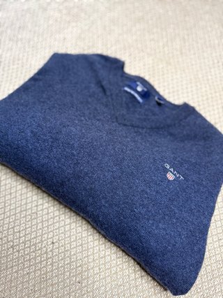 Jersey Lana Gant V-Neck Azul Marino