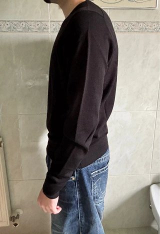 Jersey fino Calvin Klein Italian Yarn negro
