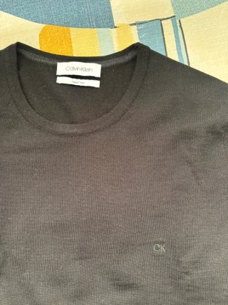 Jersey fino Calvin Klein Italian Yarn negro