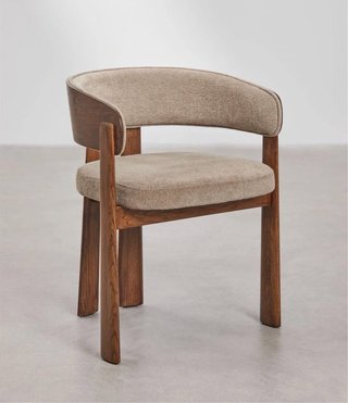 Sklum Silla de comedor con reposabrazos tapizada