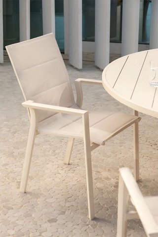 Sklum 2 Sillas Jardín Karena Aluminio Beige