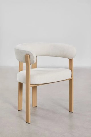 SKLUM 2 sillas comedor con reposabrazos tapizado