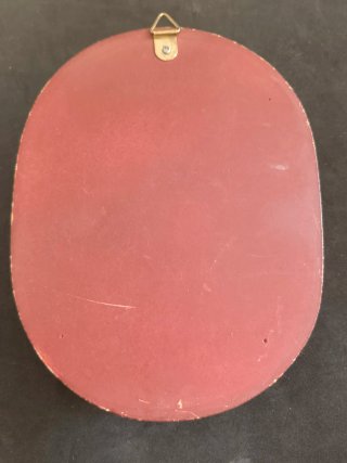 Virgen con Niño Jesús sobre placa madera