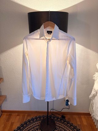 Camisa de vestir blanca Zara Slim Fit