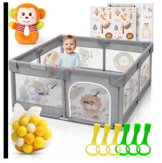 Parque Infantil Plegable Gris
