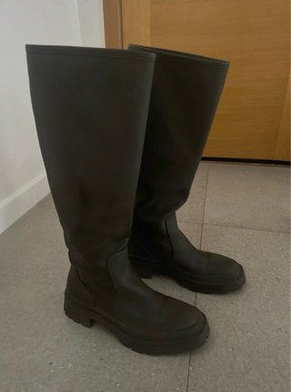 Botas de agua Zara negras talla 41