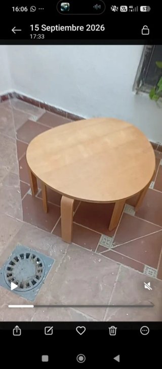 Mesa doble de madera