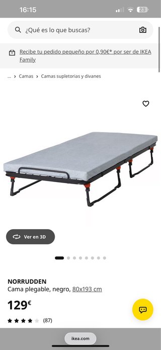 Cama Plegable Ikea + Colchon
