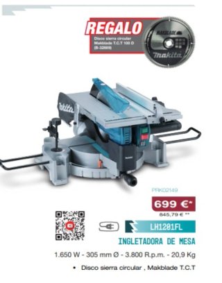 Ingletadora Makita LH1201FL 305mm