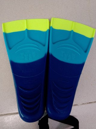 Aletas de Natación Azul y Amarillo