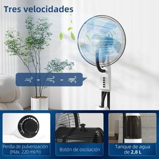 Ventilador Nebulizador 90W 2,8L 3 Velocidades