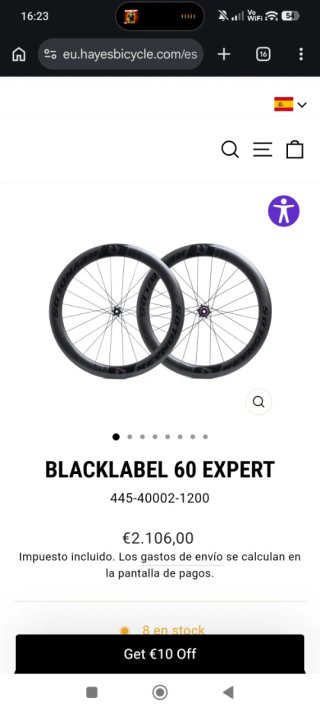 Ruedas Reynolds DB Black Label 60 Expert NUEVAS