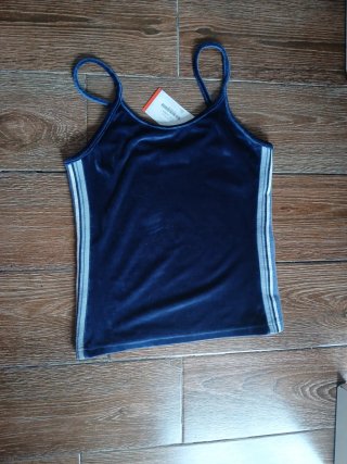 Camiseta de Terciopelo Azul