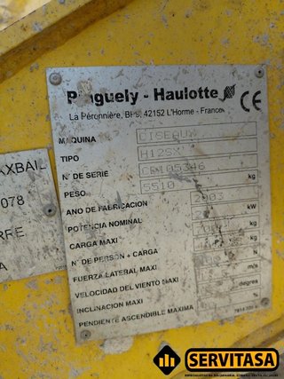 PLATAFORMA DE TIJERA DIÉSEL HAULOTTE 12
