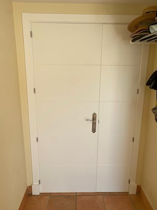 Puerta de paso blanca para salón 130 X 212 cm