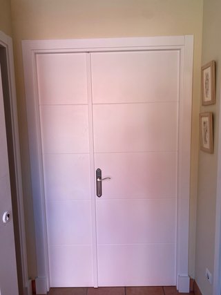 Puerta de paso blanca para salón 130 X 212 cm