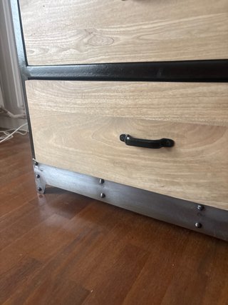 Cómoda Cajonera Madera y Metal Vintage
