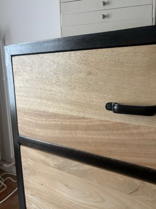 Cómoda Cajonera Madera y Metal Vintage
