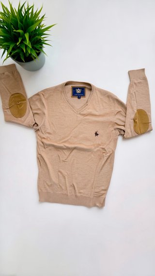 Jersey Custi Mikelo V-neck Beige Talla S