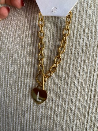 Pulsera de eslabones con colgante de corazón